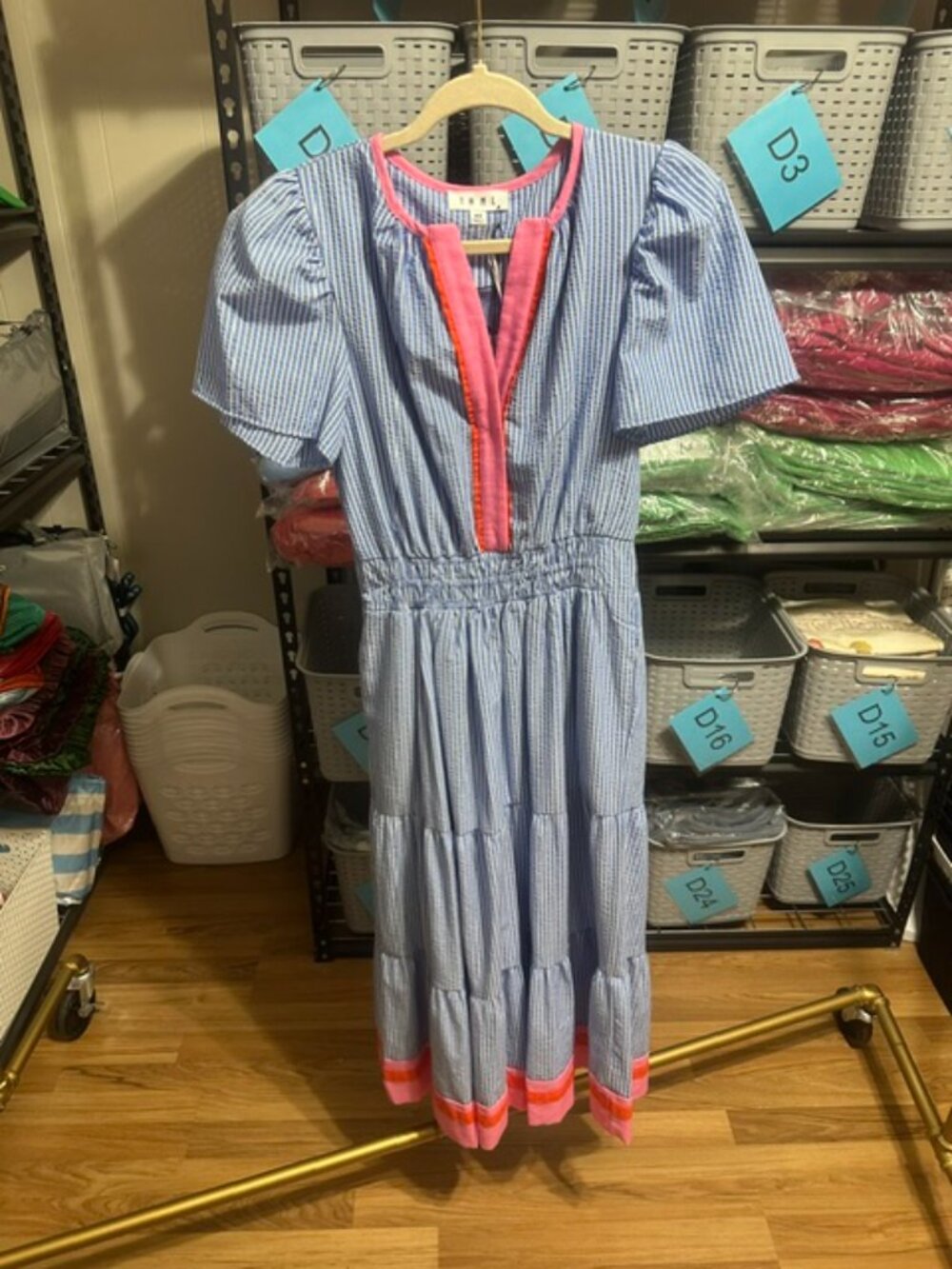 THML Striped Textured Maxi Dress - Picture 8 of 9